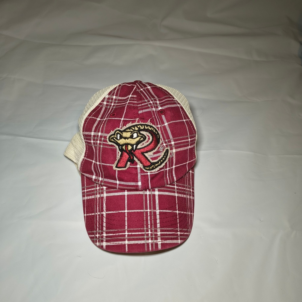Wisconsin Rapids Rafters 47 Brand Plaid Trucker Hat MiLB Snapback Signed by Fang